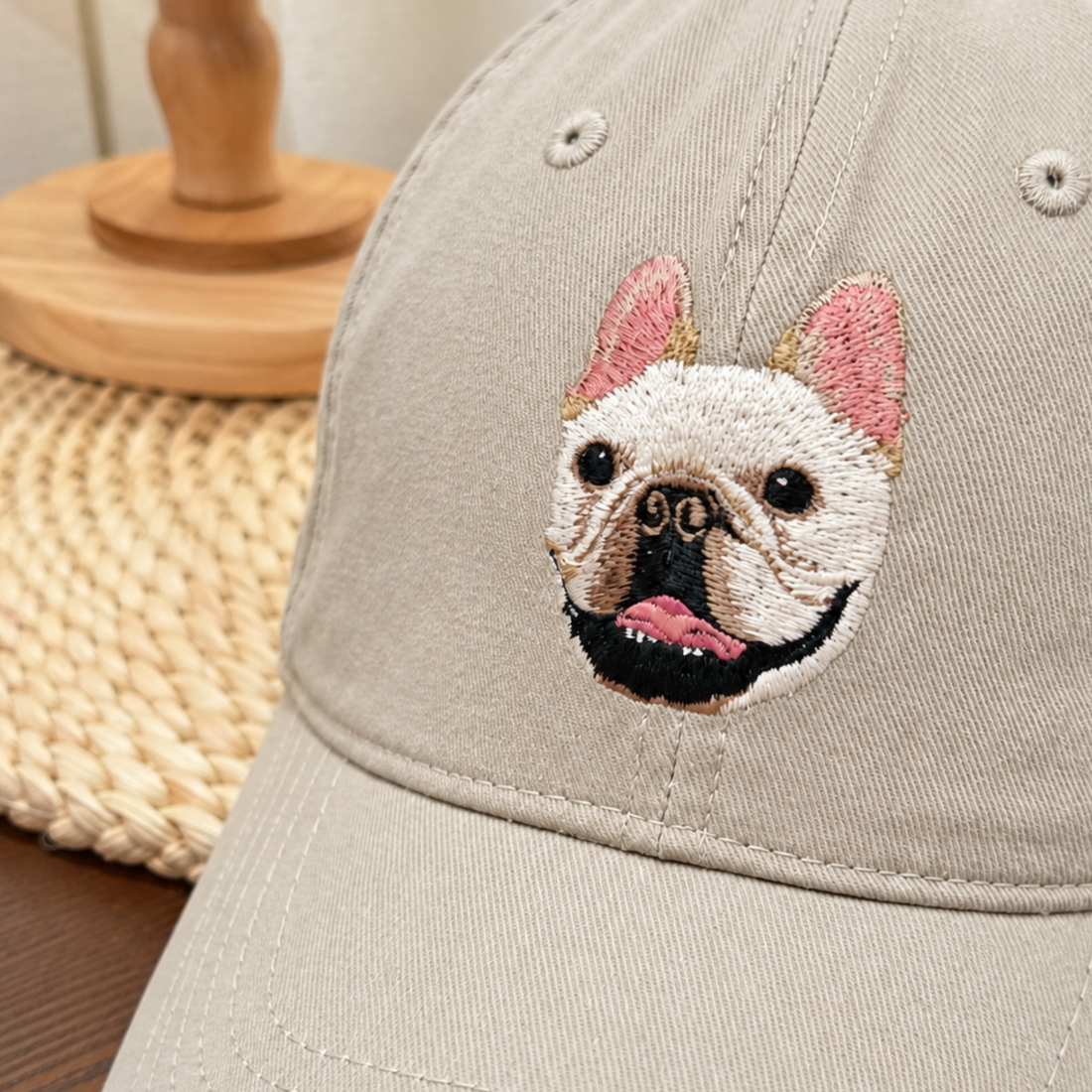 By My Side – Custom Pet Portrait Embroidered Baseball Cap