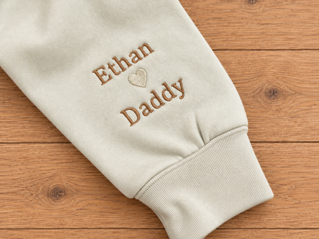 You Made Me Dad – Custom DAD Portrait & Year Embroidered Sweatshirt