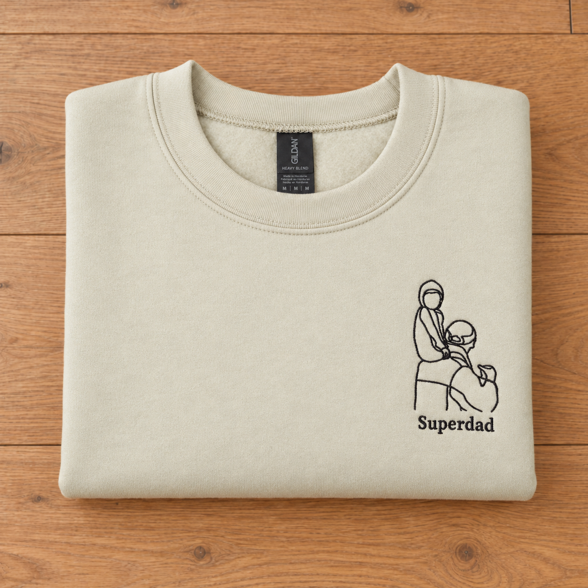 In Your Arms – Custom Photo Line Art Embroidered Sweatshirt Hoodie