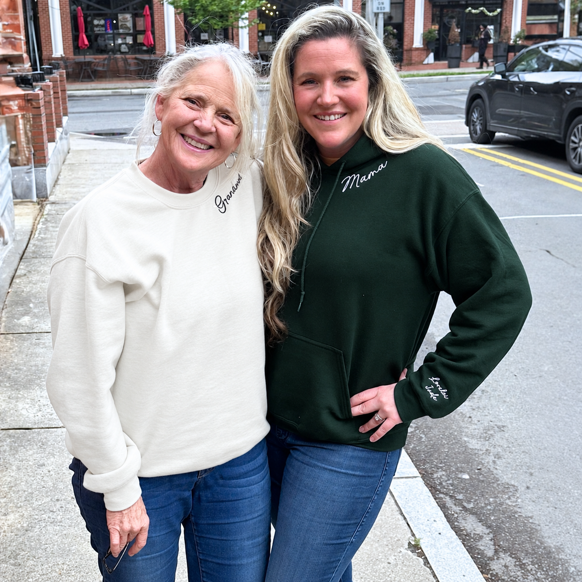 My Favorite Person – Custom Family Title & Sleeve Name Embroidered Sweatshirt