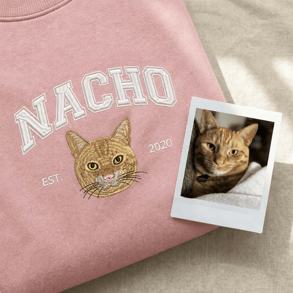 My Little Legend – Custom Varsity Pet Portrait Embroidered Sweatshirt