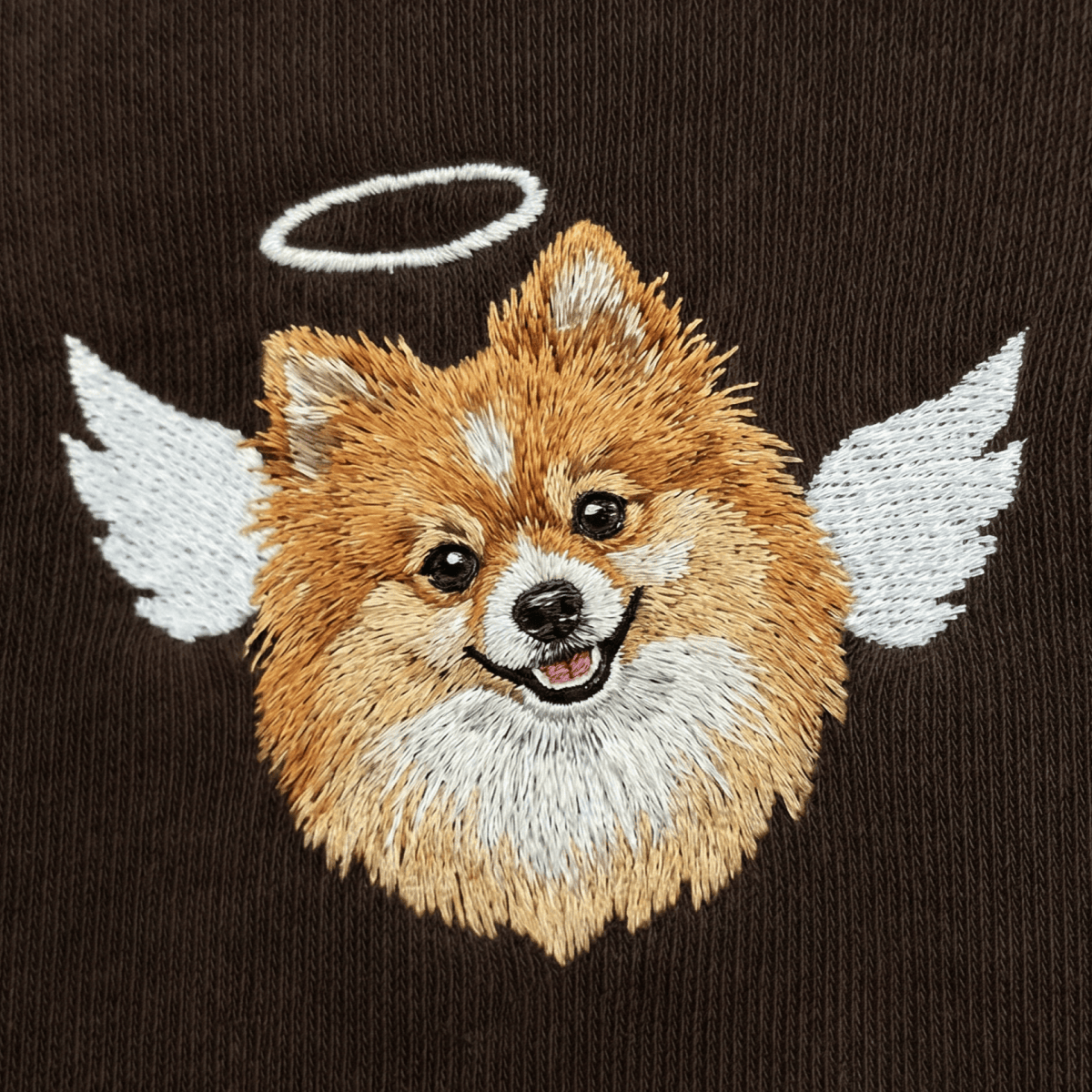 Always With Me – Custom Pet Angel Portrait Embroidered Sweatshirt