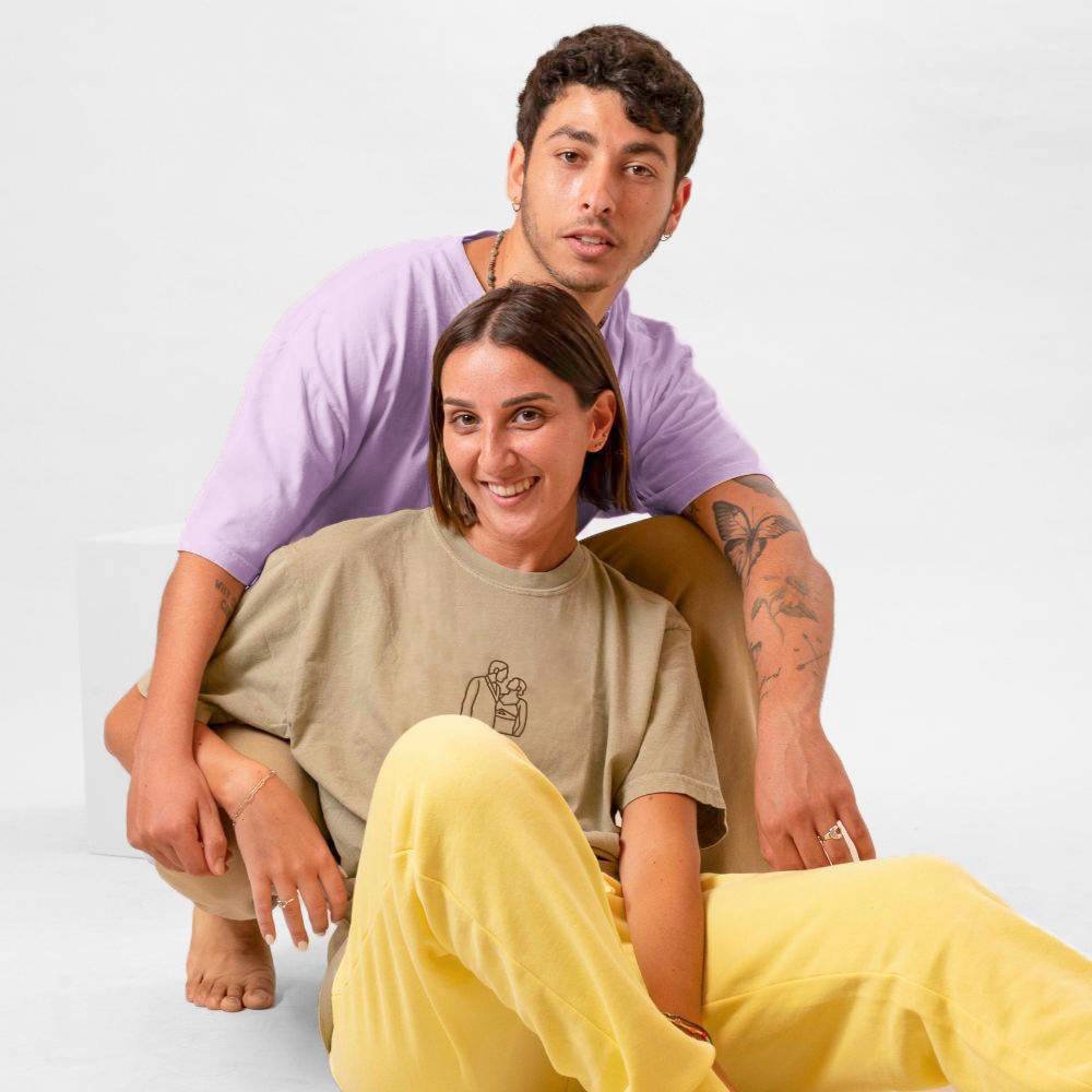 Our Favorite Moment – Custom Couple Line Art Embroidered Sweatshirt