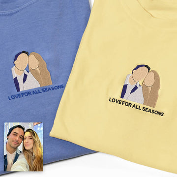 Our Little World – Custom Full-Color Portrait Embroidered Sweatshirt